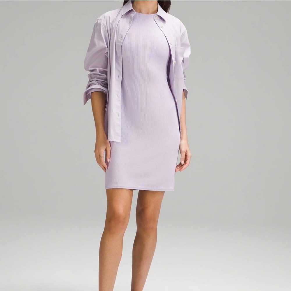 Softstreme Ribbed Sleeveless Dress - lilac ether